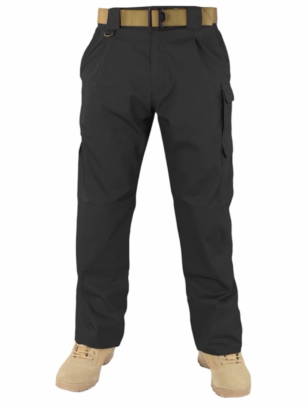 RynoGear Men's Black Cargo Pants - Classic Utility Style, Size XL